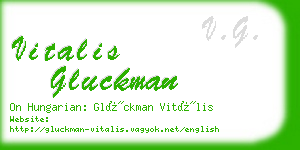 vitalis gluckman business card
